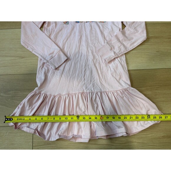 Polo Ralph Lauren Logo Cotton Jersey Hooded Pink Long Sleeve Dress L (12-14) - Picture 3 of 12